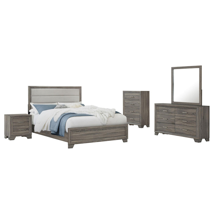 Wright California King Bedroom Set Brown Oak