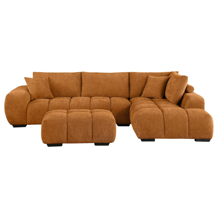 Camacho Upholstered Sectional Sofa with Ottoman Set