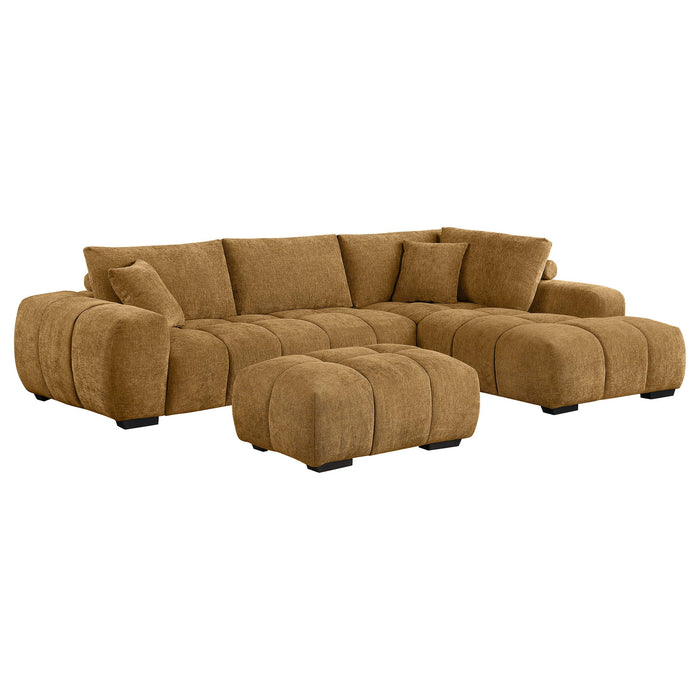 Camacho Upholstered Sectional Sofa with Ottoman Set