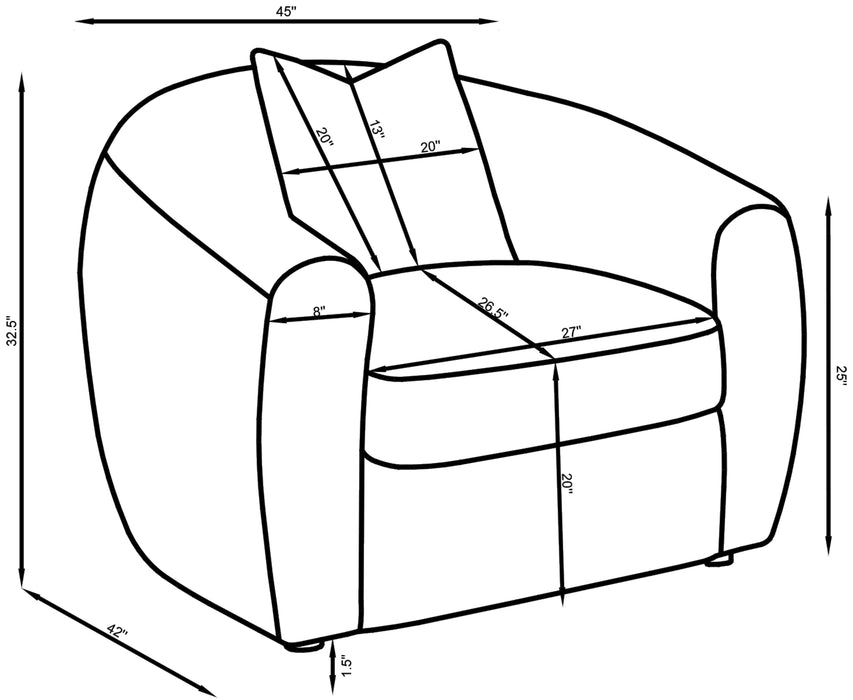 Isabella Stationary 3 Pc Set White - Hello Home Furniture & Mattress (Longmont, CO)