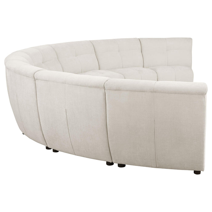 Charlotte Upholstered Modular Sectional Sofa Ivory