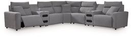 Modmax II Power Reclining Sectional with Audio Consoles - Hello Home Furniture & Mattress (Longmont, CO)