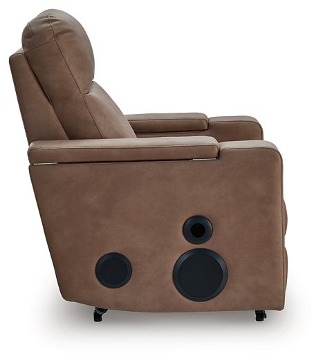 Lorrenton Power Glider Recliner with Audio System - Hello Home Furniture & Mattress (Longmont, CO)