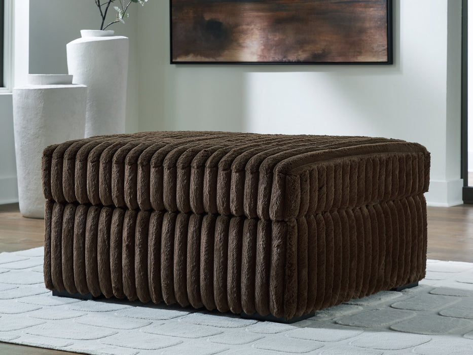 Midnight-Madness Oversized Accent Ottoman - Hello Home Furniture & Mattress (Longmont, CO)