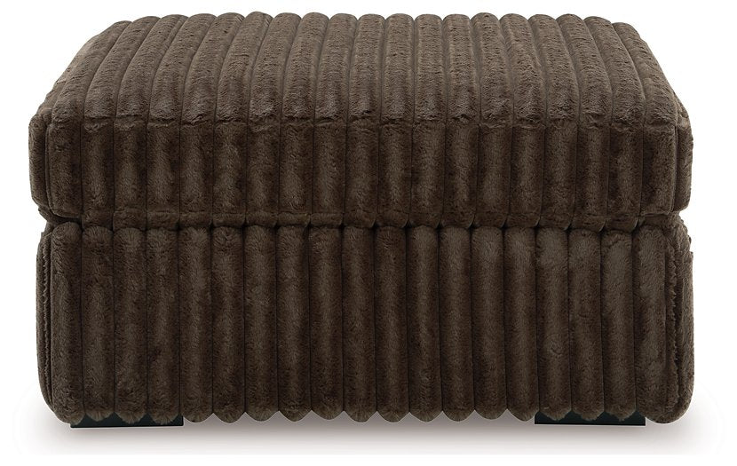 Midnight-Madness Oversized Accent Ottoman - Hello Home Furniture & Mattress (Longmont, CO)
