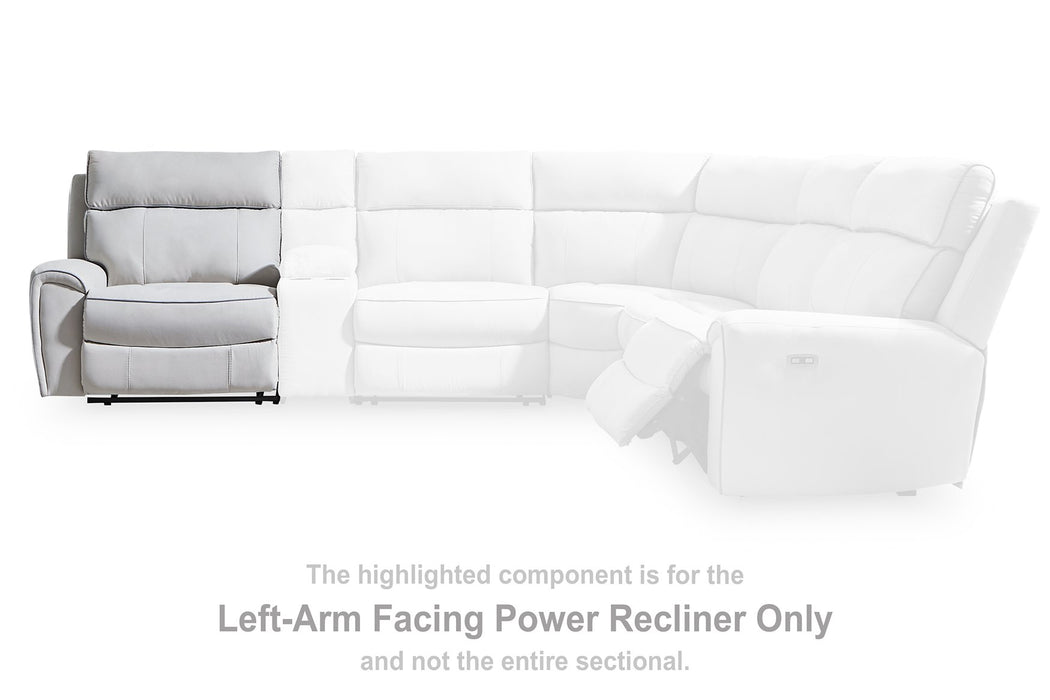 Social Pointe Reclining Sectional with Storage Consoles - Hello Home Furniture & Mattress (Longmont, CO)