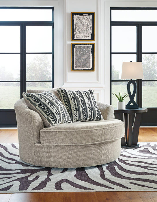 Calnita Oversized Swivel Accent Chair - Hello Home Furniture & Mattress (Longmont, CO)
