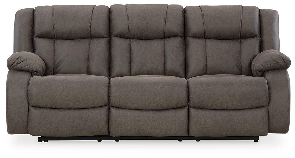 First Base Reclining Sofa - Hello Home Furniture & Mattress (Longmont, CO)