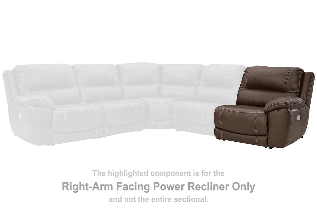 Dunleith Power Reclining Loveseat with Console - Hello Home Furniture & Mattress (Longmont, CO)