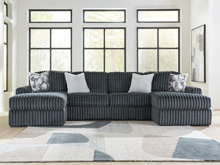Midnight-Madness Sectional with Chaise - Hello Home Furniture & Mattress (Longmont, CO)