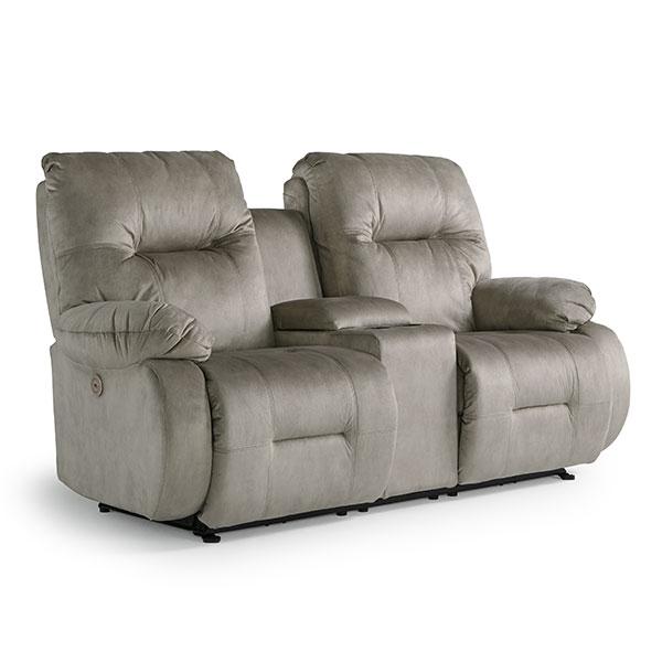 BRINLEY LOVESEAT LEATHER ROCKING CONSOLE LOVESEAT- L700CC7