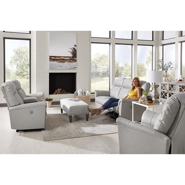 CAITLIN LOVESEAT LEATHER POWER HEAD TILT SPACE SAVER CONSOLE LOVESEAT - L420CY4