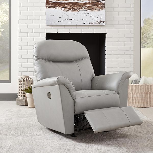 CAITLIN LEATHER SPACE SAVER RECLINER- 4N24LU