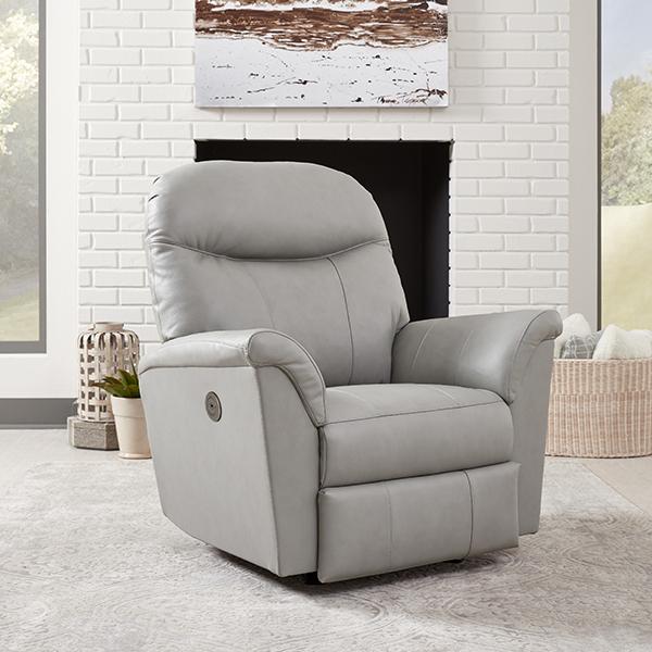 CAITLIN LEATHER SWIVEL GLIDER RECLINER- 4N25LU