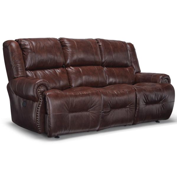 GENET COLLECTION LEATHER RECLINING SOFA W/ FOLD DOWN TABLE- S960CA4