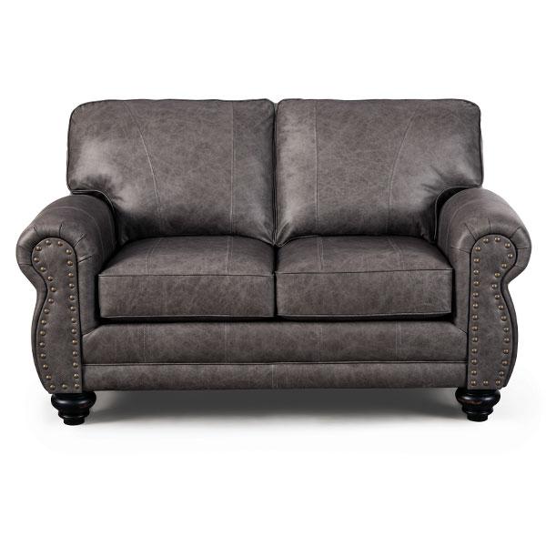 NOBLE LOVESEAT LEATHER STATIONARY LOVESEAT- L64RLU