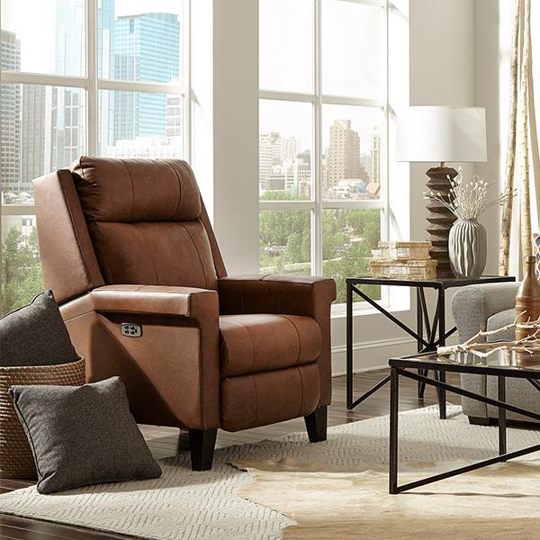 PRIMA LEATHER HIGH LEG RECLINER - 3L40ELU