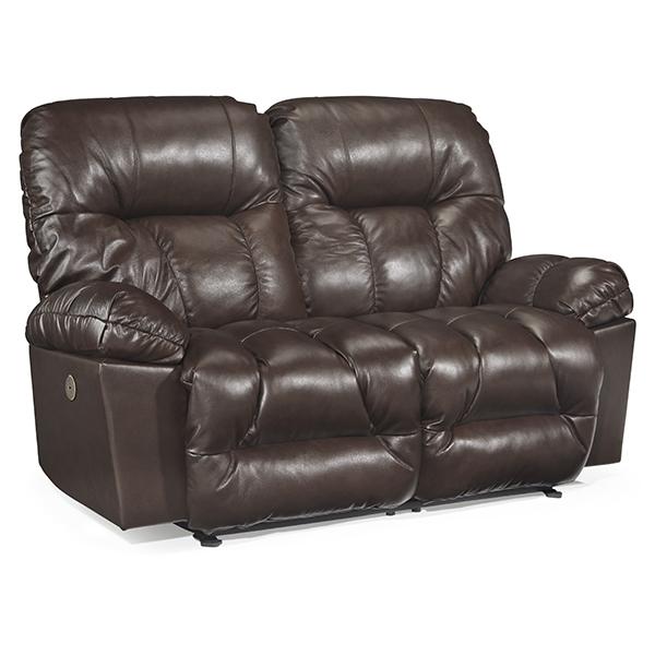 RETREAT LOVESEAT LEATHER SPACE SAVER CONSOLE LOVESEAT- L800CC4