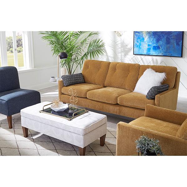 TREVIN COLLECTION STATIONARY SOFA W/2 PILLOWS- S38BN