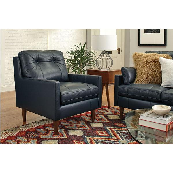 TREVIN LEATHER CLUB CHAIR- C38RLU