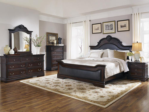 Cambridge Carved 5-Piece Queen Bedroom Set Cappuccino image