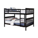 Chapman Full Over Full & Twin Over Full Bunk Bed Black & White - Hello Home Furniture & Mattress (Longmont, CO)