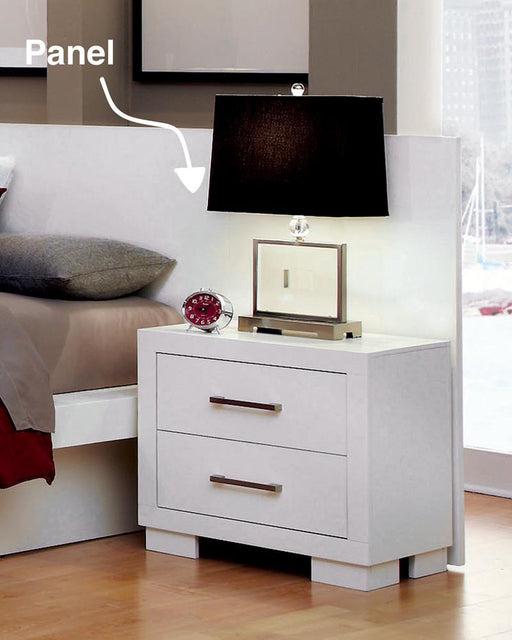 Jessica Nightstand Panels White (Set of 2) - Hello Home Furniture & Mattress (Longmont, CO)