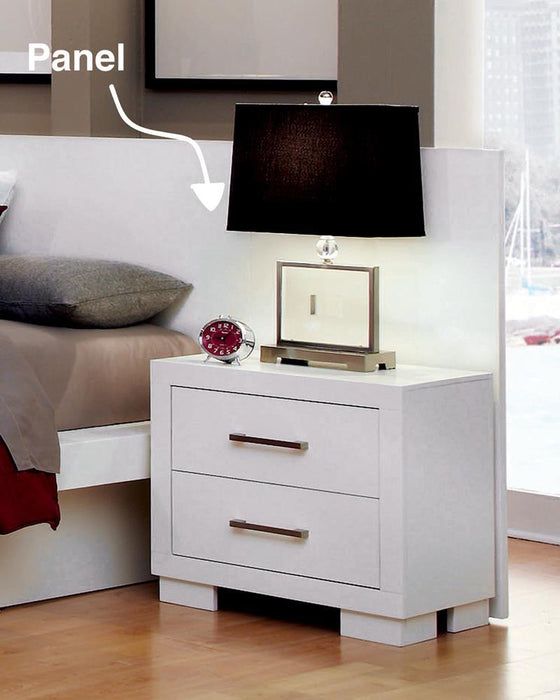 Jessica Nightstand Panels White (Set of 2) - Hello Home Furniture & Mattress (Longmont, CO)