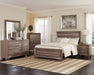 Kauffman California King, E.king, & Queen Panel Bed Washed Taupe - Hello Home Furniture & Mattress (Longmont, CO)
