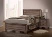 Kauffman California King, E.king, & Queen Panel Bed Washed Taupe - Hello Home Furniture & Mattress (Longmont, CO)