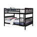 Chapman Full Over Full & Twin Over Full Bunk Bed Black & White - Hello Home Furniture & Mattress (Longmont, CO)