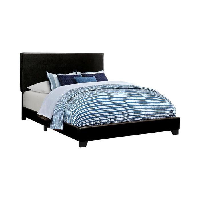 Dorian Upholstered California King, E.King, & Queen Bed Black, Brown, & Grey - Hello Home Furniture & Mattress (Longmont, CO)