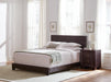 Dorian Upholstered California King, E.King, & Queen Bed Black, Brown, & Grey - Hello Home Furniture & Mattress (Longmont, CO)