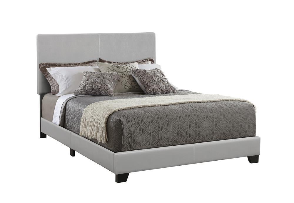 Dorian Upholstered California King, E.King, & Queen Bed Black, Brown, & Grey - Hello Home Furniture & Mattress (Longmont, CO)