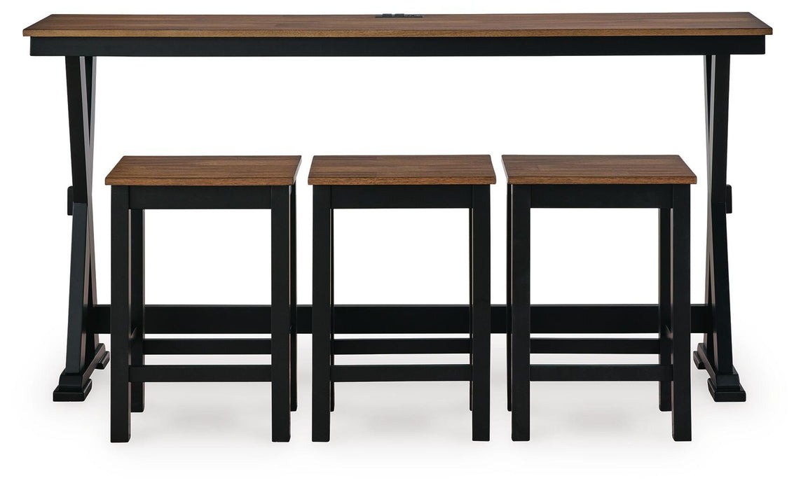 Wildenauer Counter Height Dining Table and 3 Barstools Set