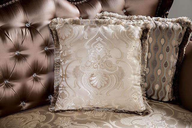 Albacete Loveseat Campage & Walnut - Hello Home Furniture & Mattress (Longmont, CO)