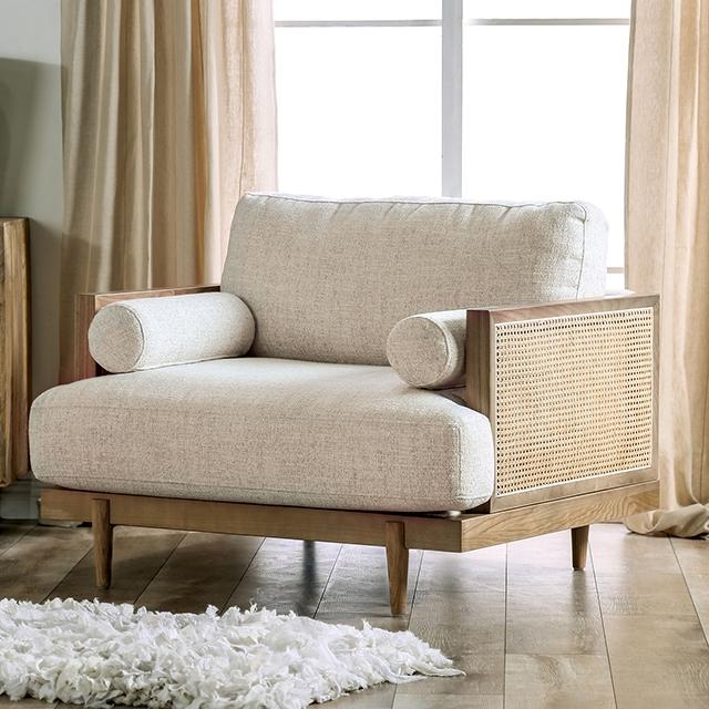 ALESUND Chair, Beige/Light Oak Natural & Brown - Hello Home Furniture & Mattress (Longmont, CO)