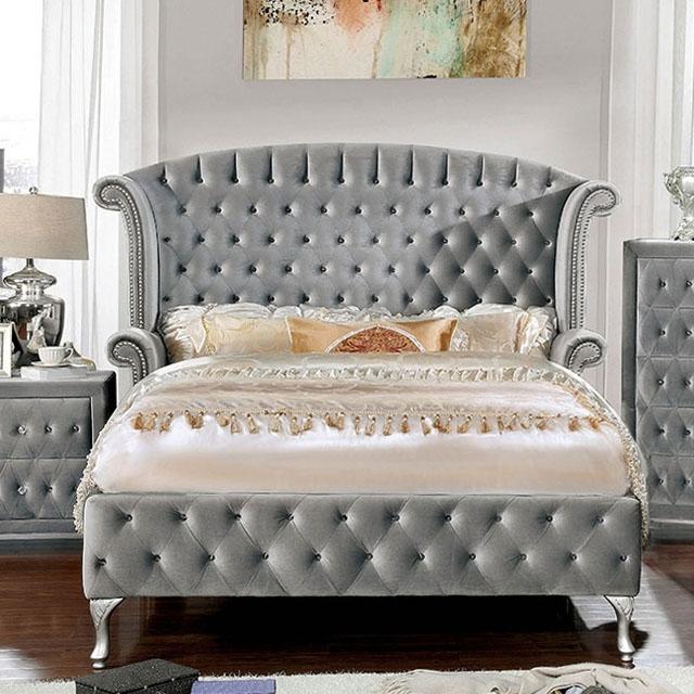 Alzir Bed Grey & Blue - Hello Home Furniture & Mattress (Longmont, CO)