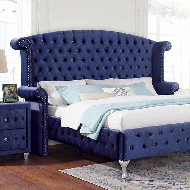 Alzir Bed Grey & Blue - Hello Home Furniture & Mattress (Longmont, CO)
