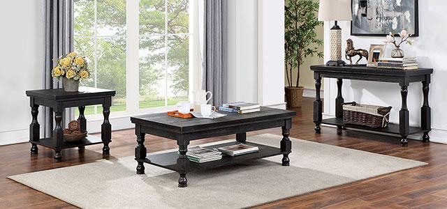 CALANDRA End Table, Antique Black - Hello Home Furniture & Mattress (Longmont, CO)