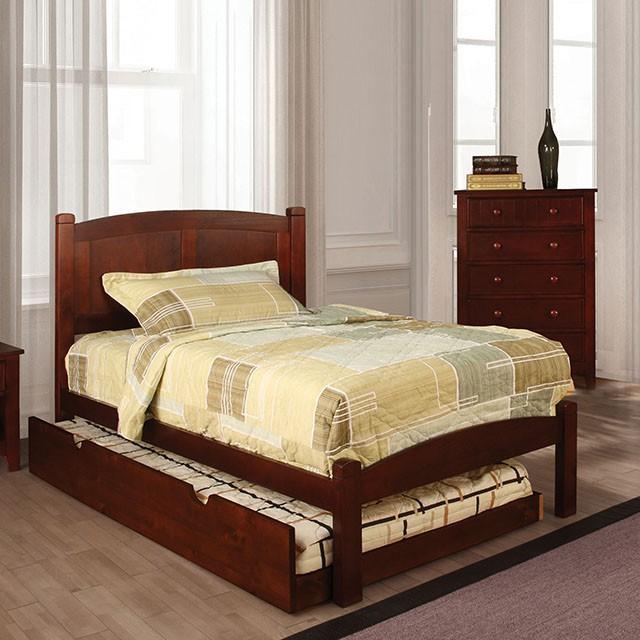 Cara Cherry Twin Bed - Hello Home Furniture & Mattress (Longmont, CO)