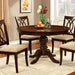 Carlisle Brown Cherry Round Dining Table - Hello Home Furniture & Mattress (Longmont, CO)