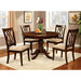 Carlisle Brown Cherry Round Dining Table - Hello Home Furniture & Mattress (Longmont, CO)