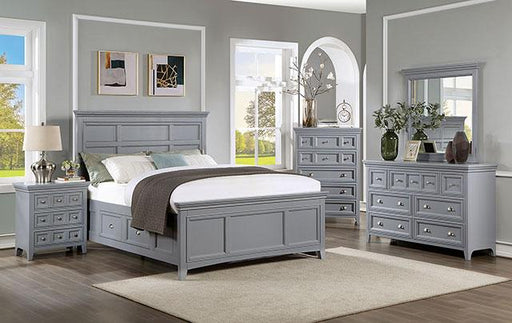 CASTLILE Night Stand w/ USB, Gray - Hello Home Furniture & Mattress (Longmont, CO)