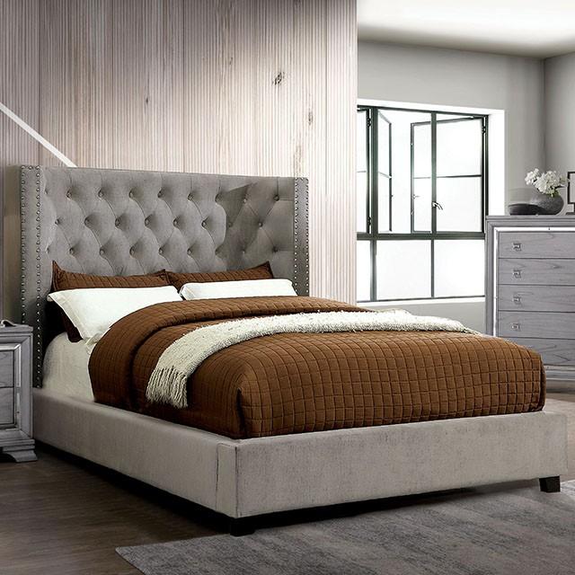 Cayla Bed Silver & Grey - Hello Home Furniture & Mattress (Longmont, CO)