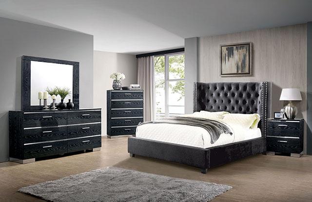 Cayla Bed Silver & Grey - Hello Home Furniture & Mattress (Longmont, CO)