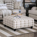 Christine Light Gray/Pattern Ottoman - Hello Home Furniture & Mattress (Longmont, CO)