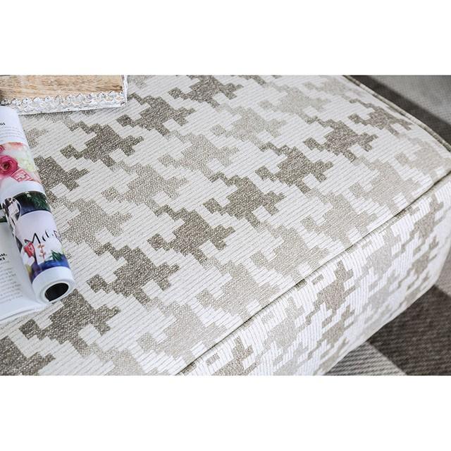 Christine Light Gray/Pattern Ottoman - Hello Home Furniture & Mattress (Longmont, CO)