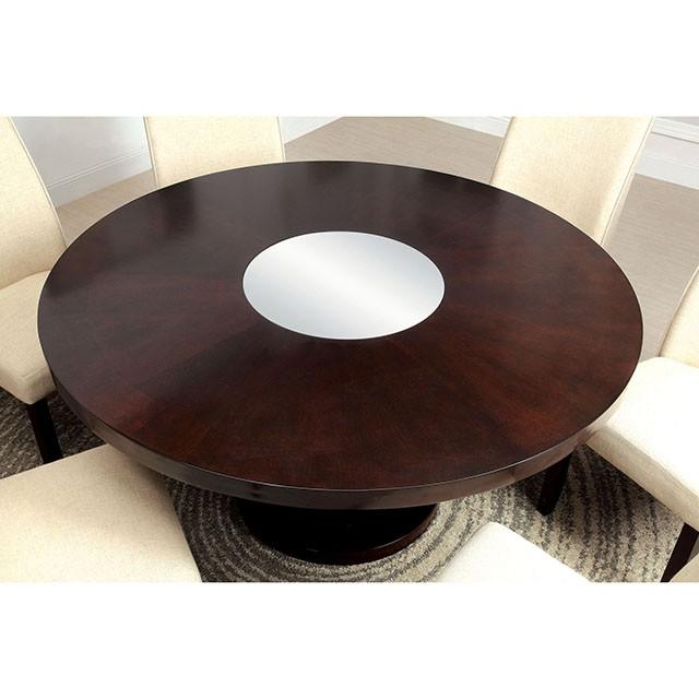 Cimma Espresso Round Dining Table - Hello Home Furniture & Mattress (Longmont, CO)