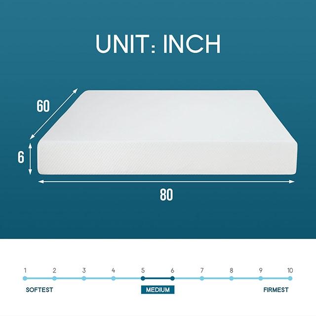 Artemisia 6" Full, Queen, & Twin Memory Foam Mattress - Hello Home Furniture & Mattress (Longmont, CO)